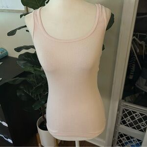 Michael Stars One Size Fits Most light pink tank top, small